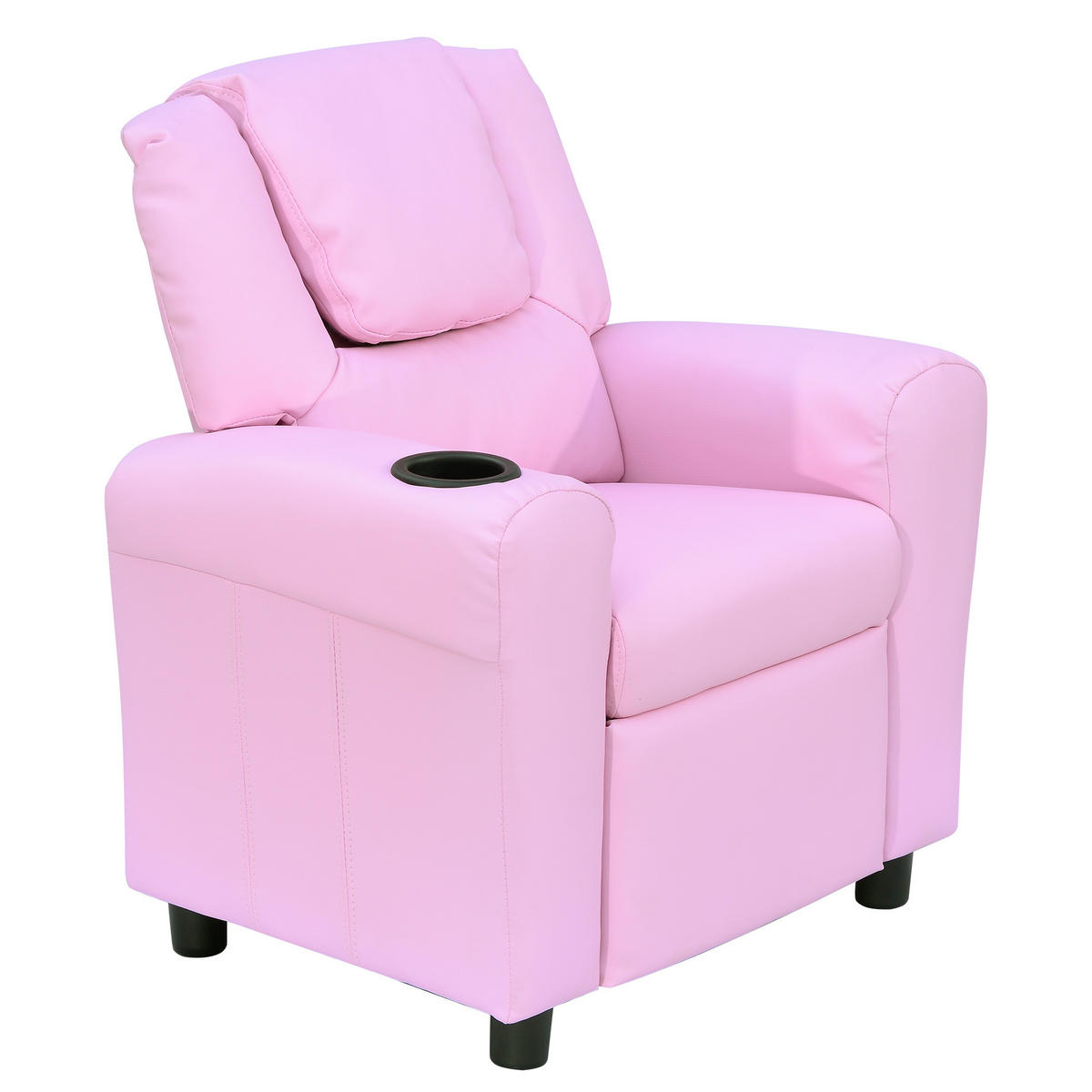 KINDERSESSEL Minisessel Kindersofa für 3-6 Jahre alt Liegefunktion Rosa - Rosa, Kunststoff (56/69/62cm) - HOMCOM