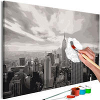 MALEN NACH ZAHLEN 50/40 cm - Schwarz, Textil (1.4/40cm) - KUNSTLOFT