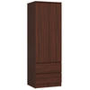 KLEIDERSCHRANK Dunkelbraun 180/60/51 - Dunkelbraun, Holzwerkstoff (60/180/51cm) - RAUMHIRSCH FURNITURE