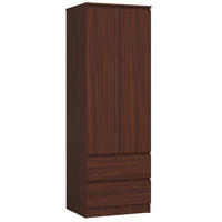 KLEIDERSCHRANK Dunkelbraun 180/60/51 - Dunkelbraun, Holzwerkstoff (60/180/51cm) - RAUMHIRSCH FURNITURE