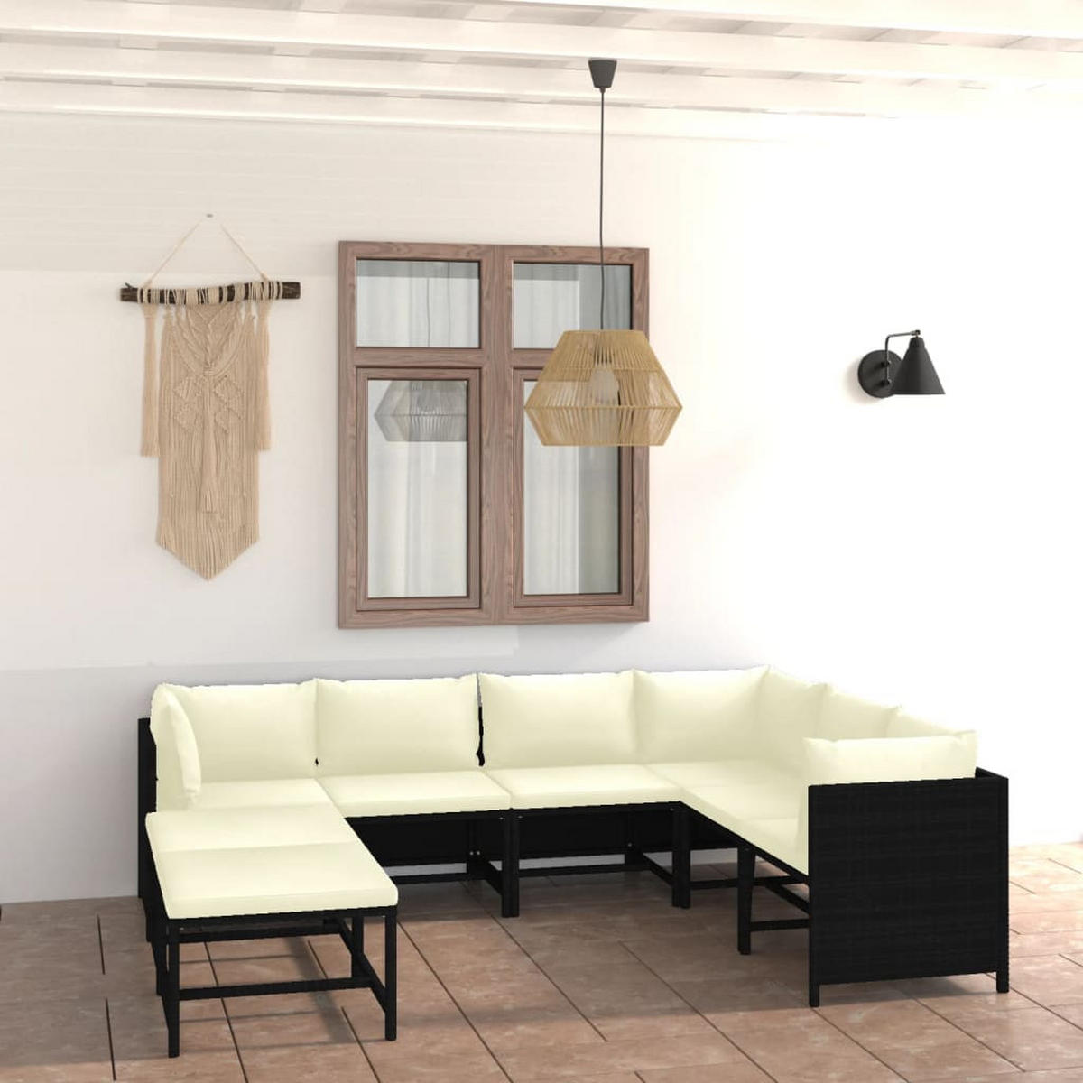 GARTENSET Reiter 8-teilig - Schwarz, Metall - Nettlife