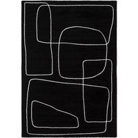 TEPPICH modern Flachgewebe STUDIO Schwarz 200 x 290 cm - Schwarz, Textil (200/290cm) - Novatrend