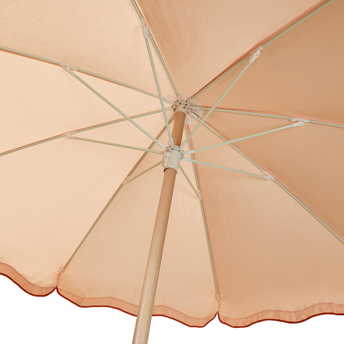 SONNENSCHIRM La Vacanza - Orange, Holz/Textil (180/180cm) - Butlers