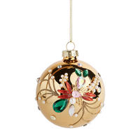 WEIHNACHTSKUGEL Glas CRISTINO, Ø80 mm, Gold, Christbaumkugeln, Weihnachtsdeko Xmas, Christmas Deko - Goldfarben, Glas (8/8/8cm) - home&you