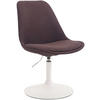 DREHSTUHL Stoff braun - Weiß/Braun, Textil/Metall (48/76/57cm) - CLP