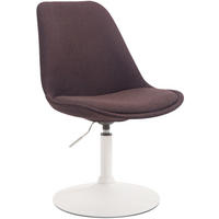 DREHSTUHL Stoff braun - Weiß/Braun, Textil/Metall (48/76/57cm) - CLP