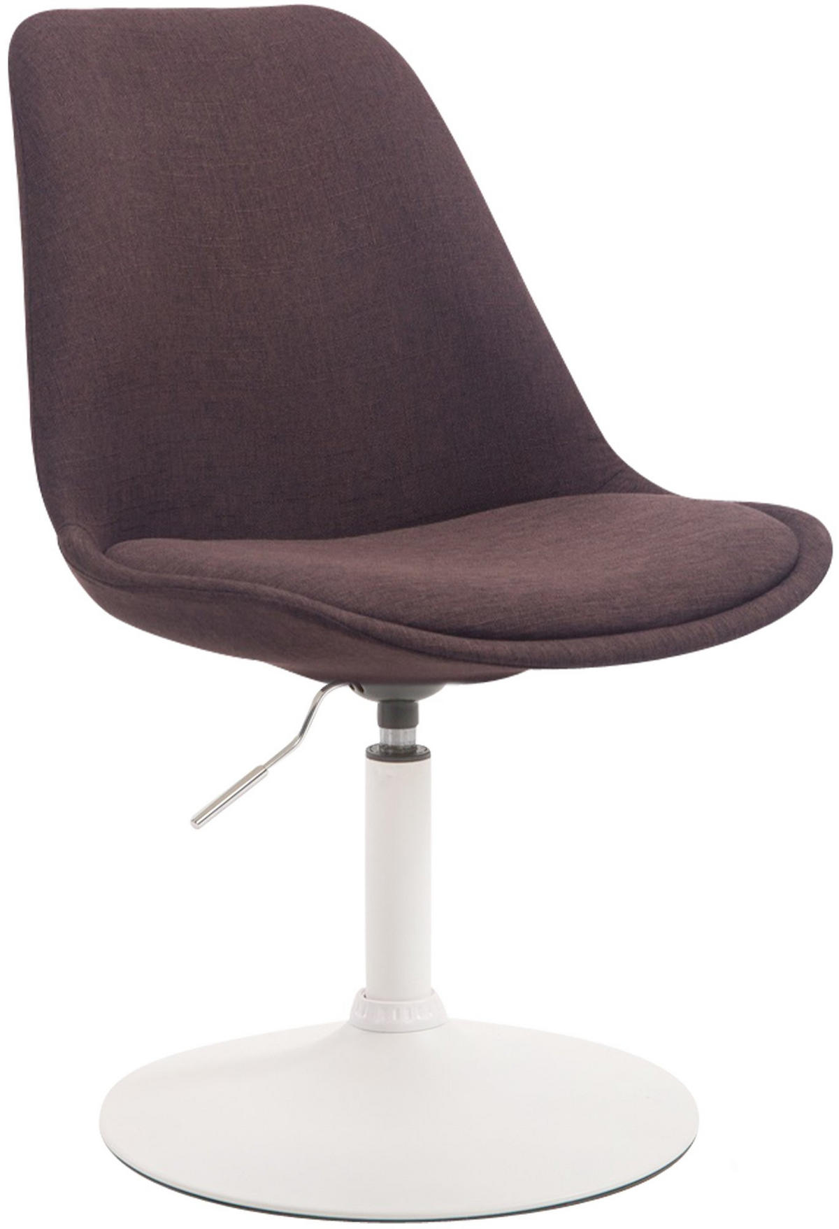 DREHSTUHL Stoff braun - Weiß/Braun, Textil/Metall (48/76/57cm) - CLP