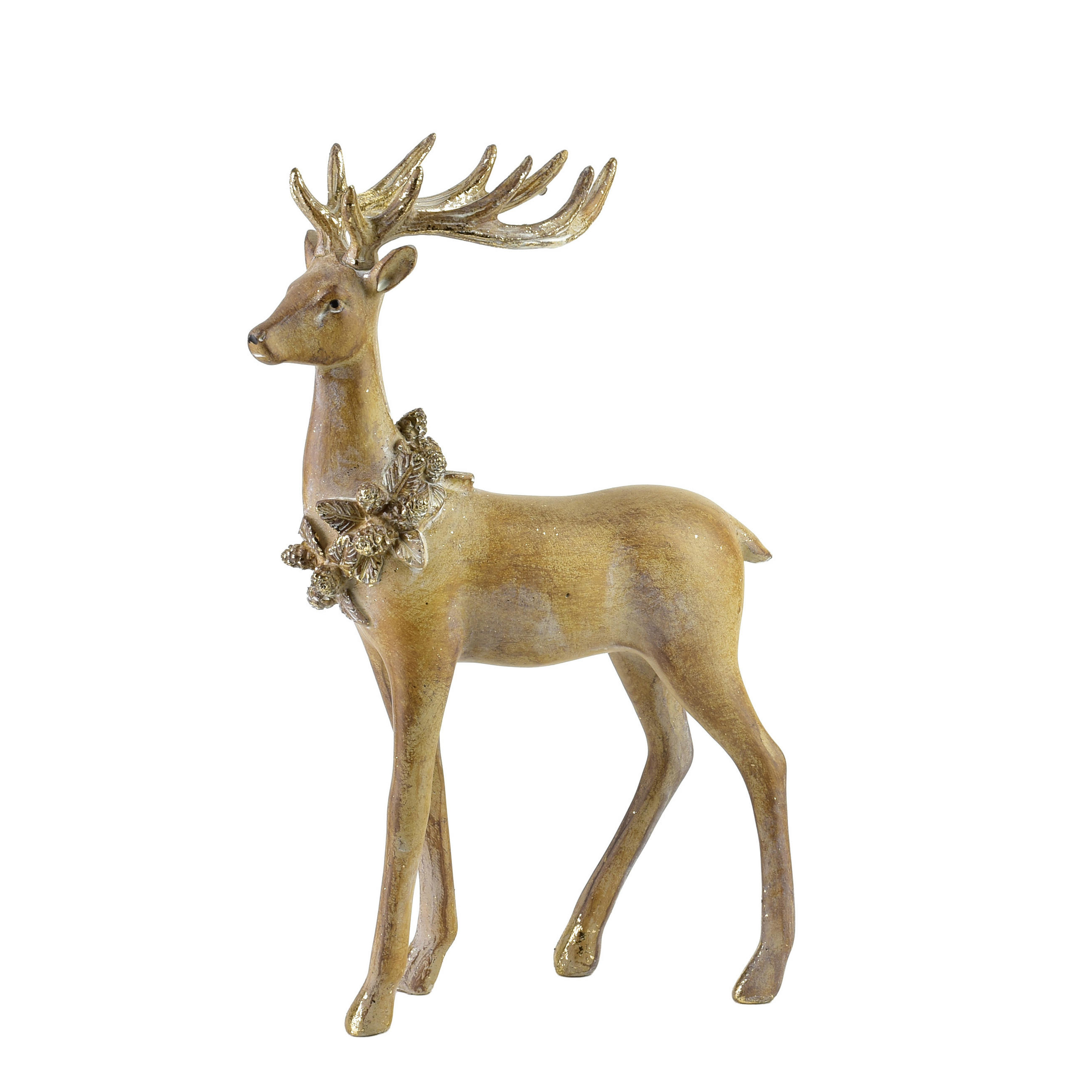 DEKOFIGUR Santa Lila Braun 18x8,5x28 cm Kunststoff - Braun, Kunststoff (8.5/28/18cm) - Mondex