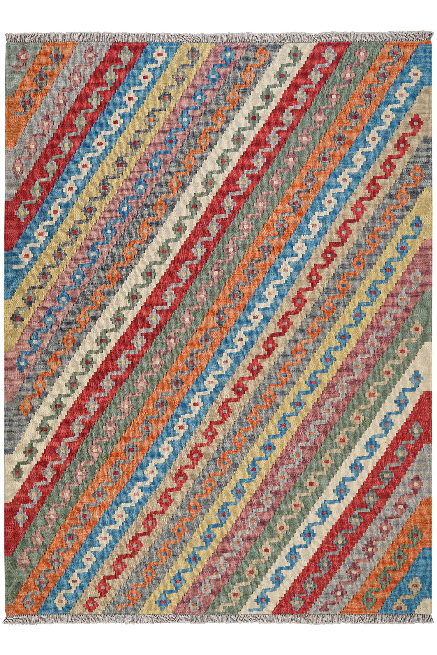 HANDWEBTEPPICH Kelim Gashgai Mehrfarbig 176/130 cm Schurwolle - Multicolor, Textil (130/176cm) - Looma