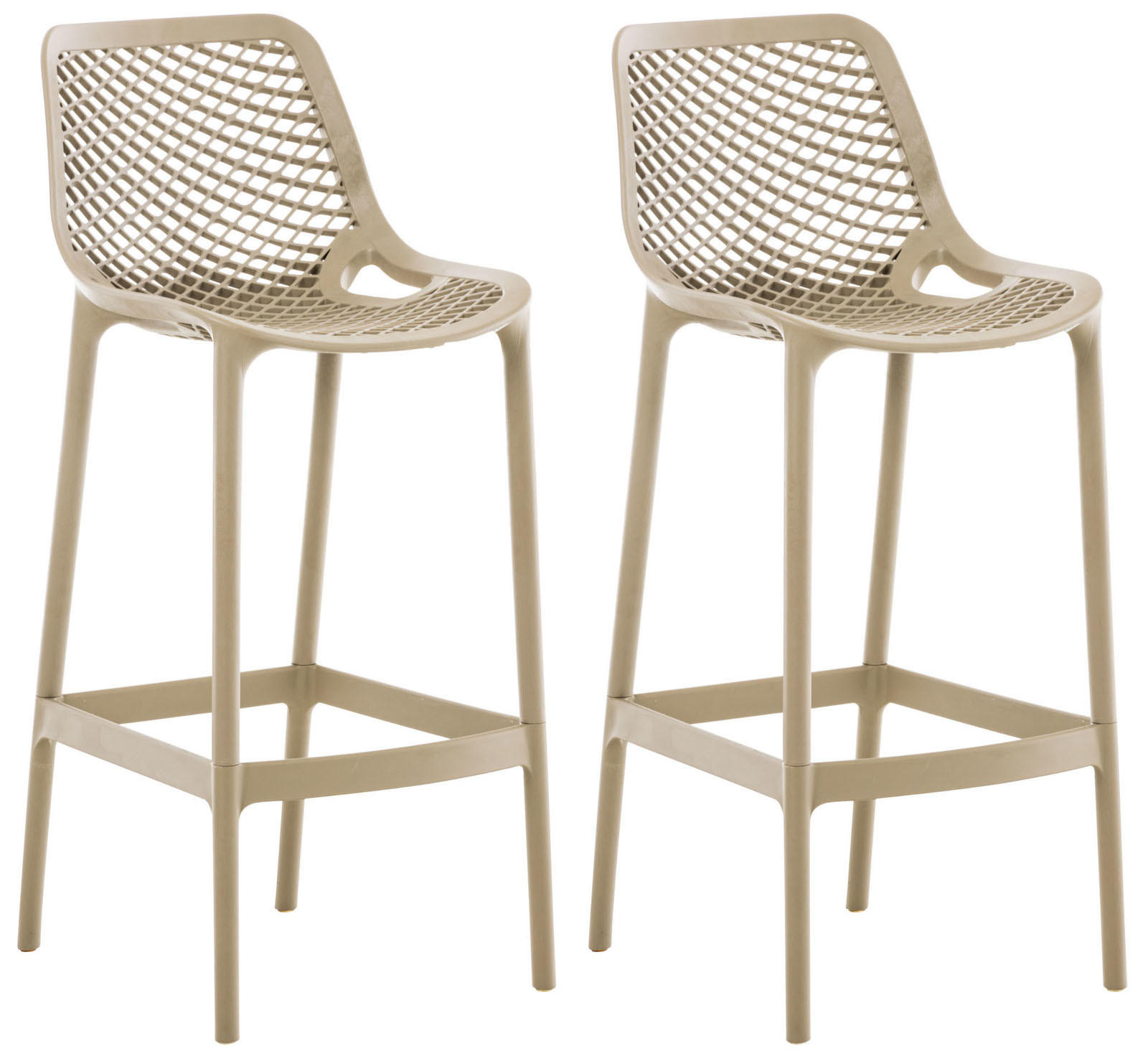 BARHOCKER 2er Set Kunststoff schlamm - Schlammfarben, Kunststoff (45/105/53cm) - CLP