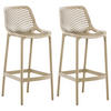 BARHOCKER 2er Set Kunststoff schlamm - Schlammfarben, Kunststoff (45/105/53cm) - CLP