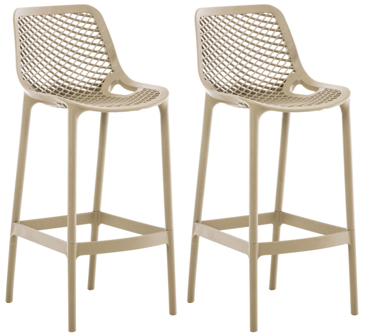 BARHOCKER 2er Set Kunststoff schlamm - Schlammfarben, Kunststoff (45/105/53cm) - CLP