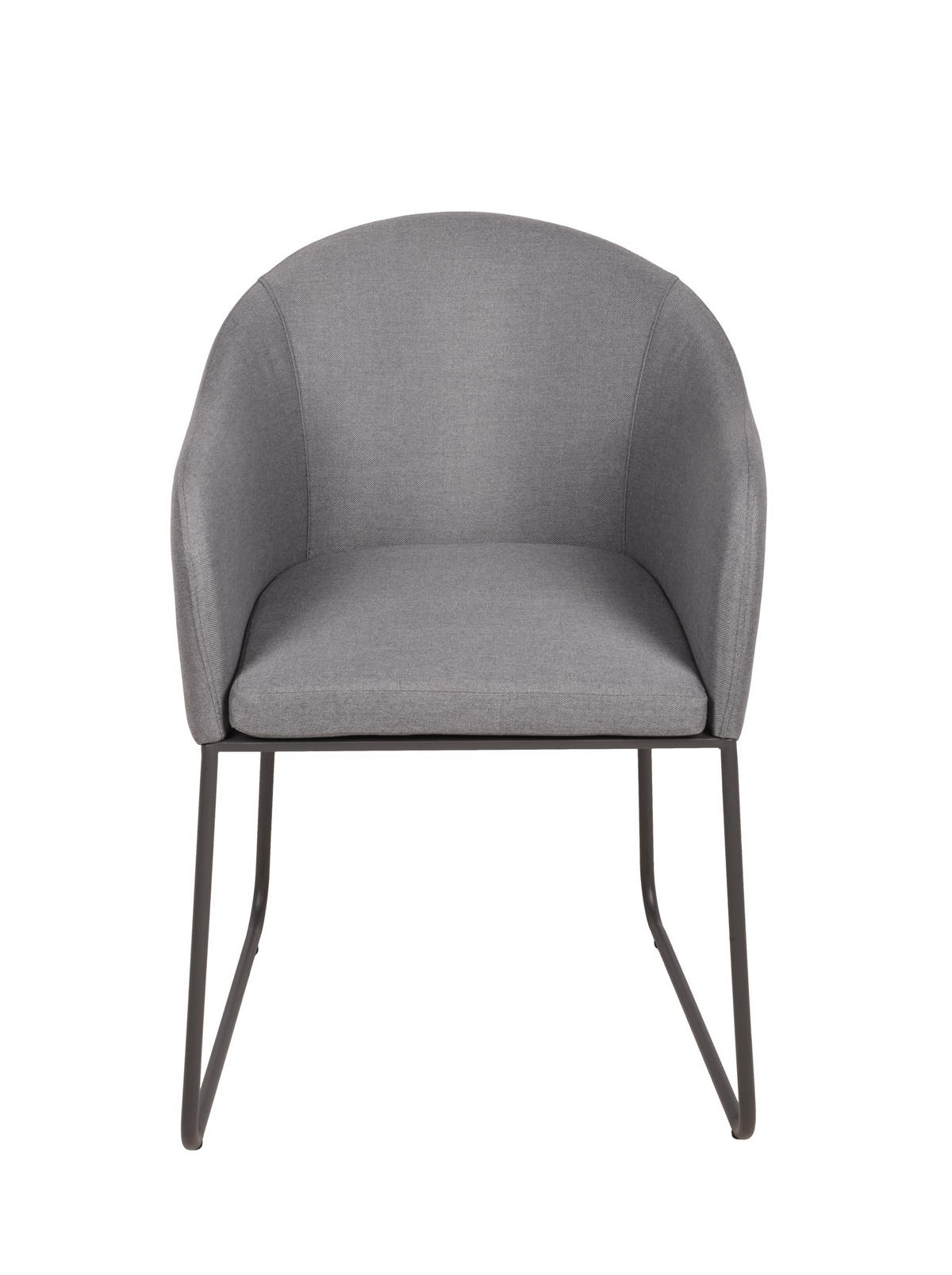 GARTENSTUHL 2er Set Karin mit Kufengestell Gartenstühle - Anthrazit, Metall (56/82/62cm) - DELUKE