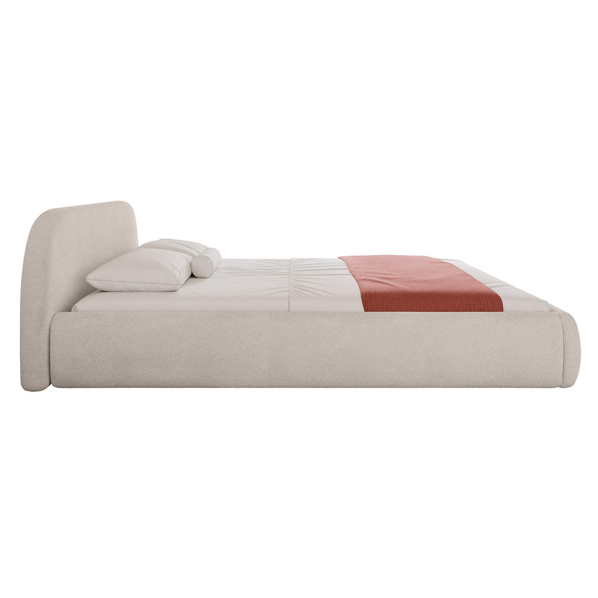 POLSTERBETT Dmar 180x200 cm, Beige - Beige, Textil (200/180cm) - Fedve