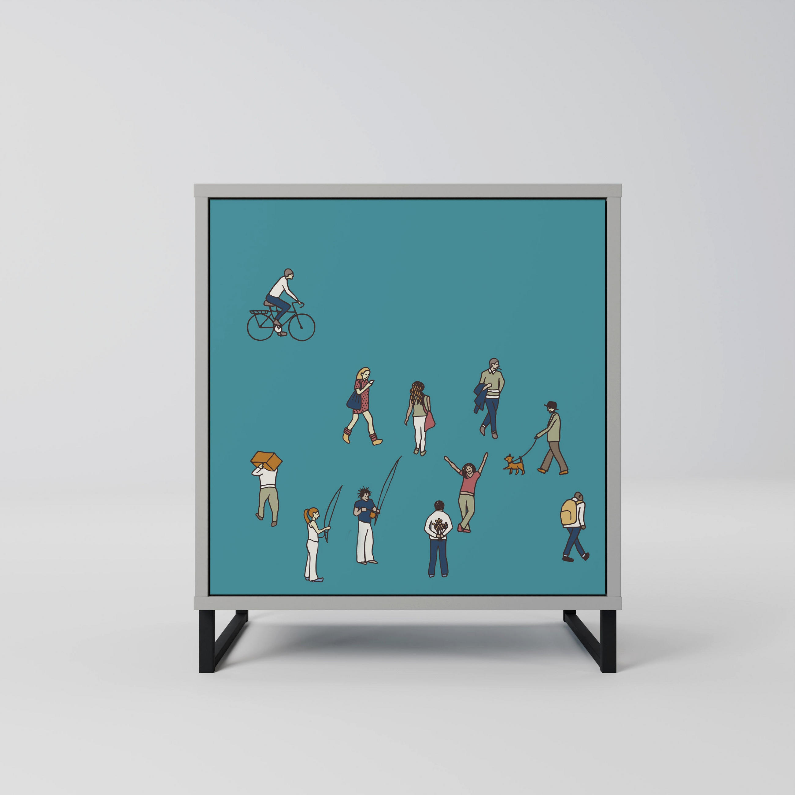 SpaceRebels Sideboard Grau 57.5x67.5x42 cm