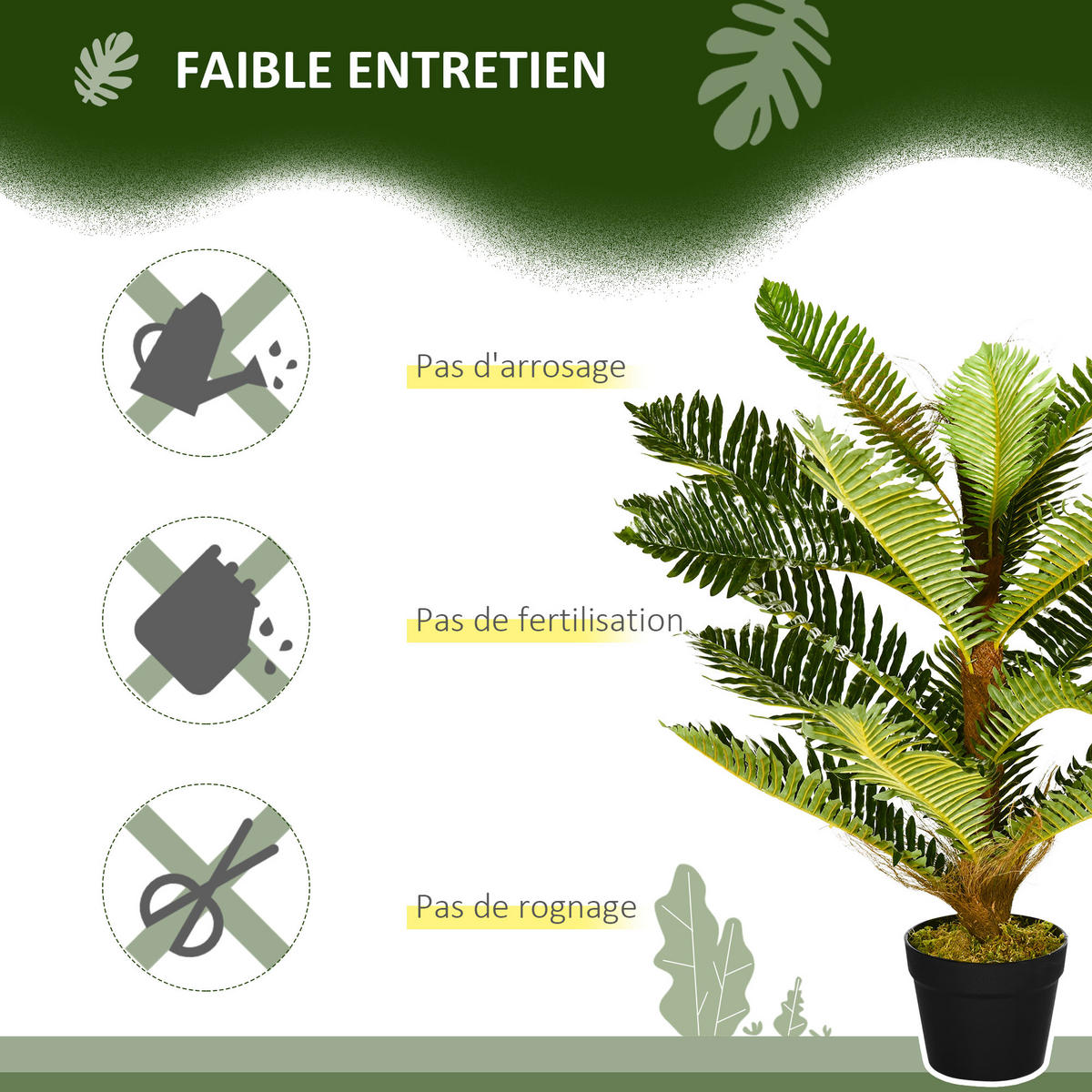 KUNSTBAUM Grün realistisch 85 cm mit Topf - Grün, Kunststoff (85cm) - PANGIVO