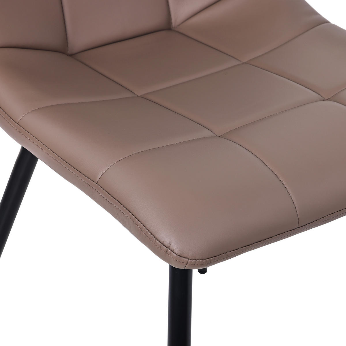 STUHL-SET 4 Stück Kunstleder-YZ6 - Dunkelbraun, Textil (48/89/61cm) - HOMAVO
