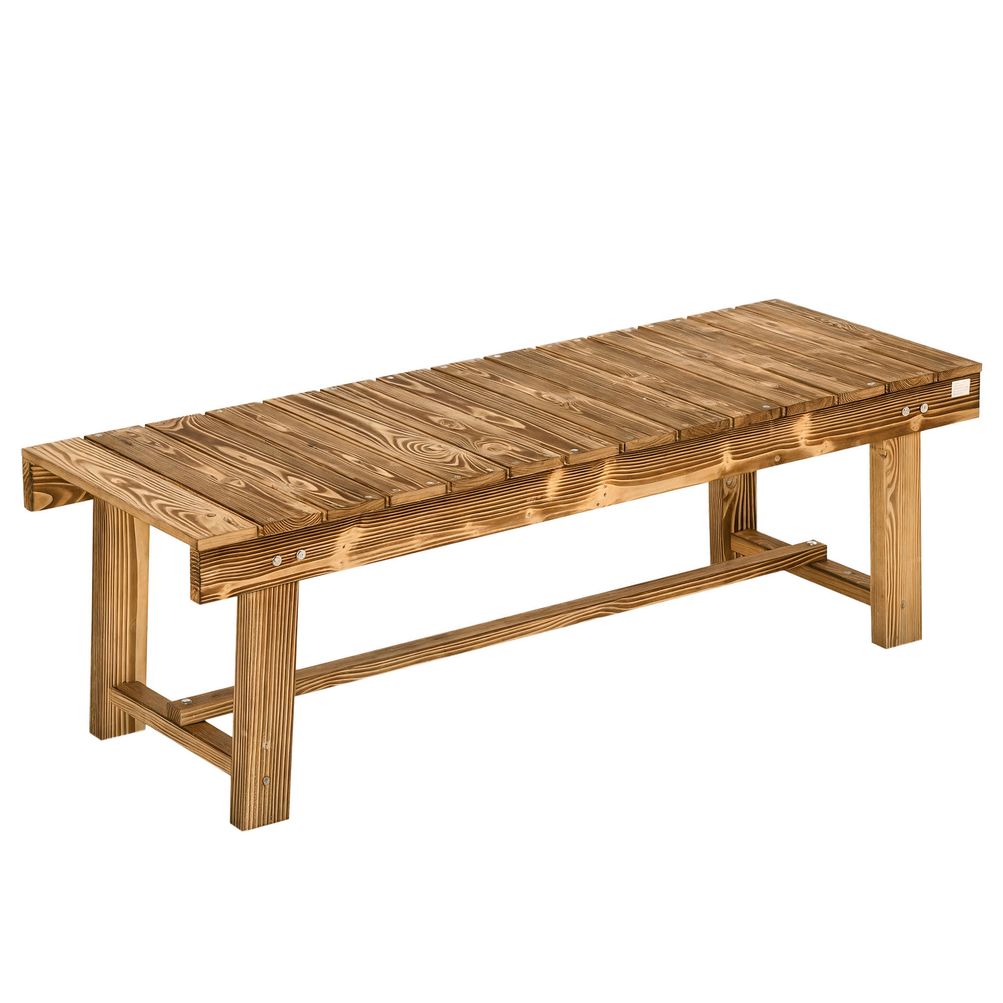 GARTENBANK,2-SITZER rustikal,dunkelbraun - Beige, Holz (110/35/38cm) - Vallsero