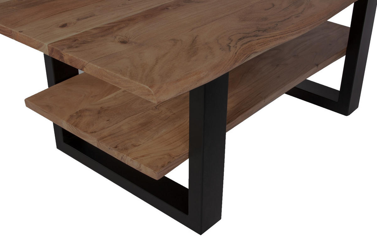 COUCHTISCH PATRICK - Schwarz/Braun, Holz/Metall (65/115/46cm) - SAM
