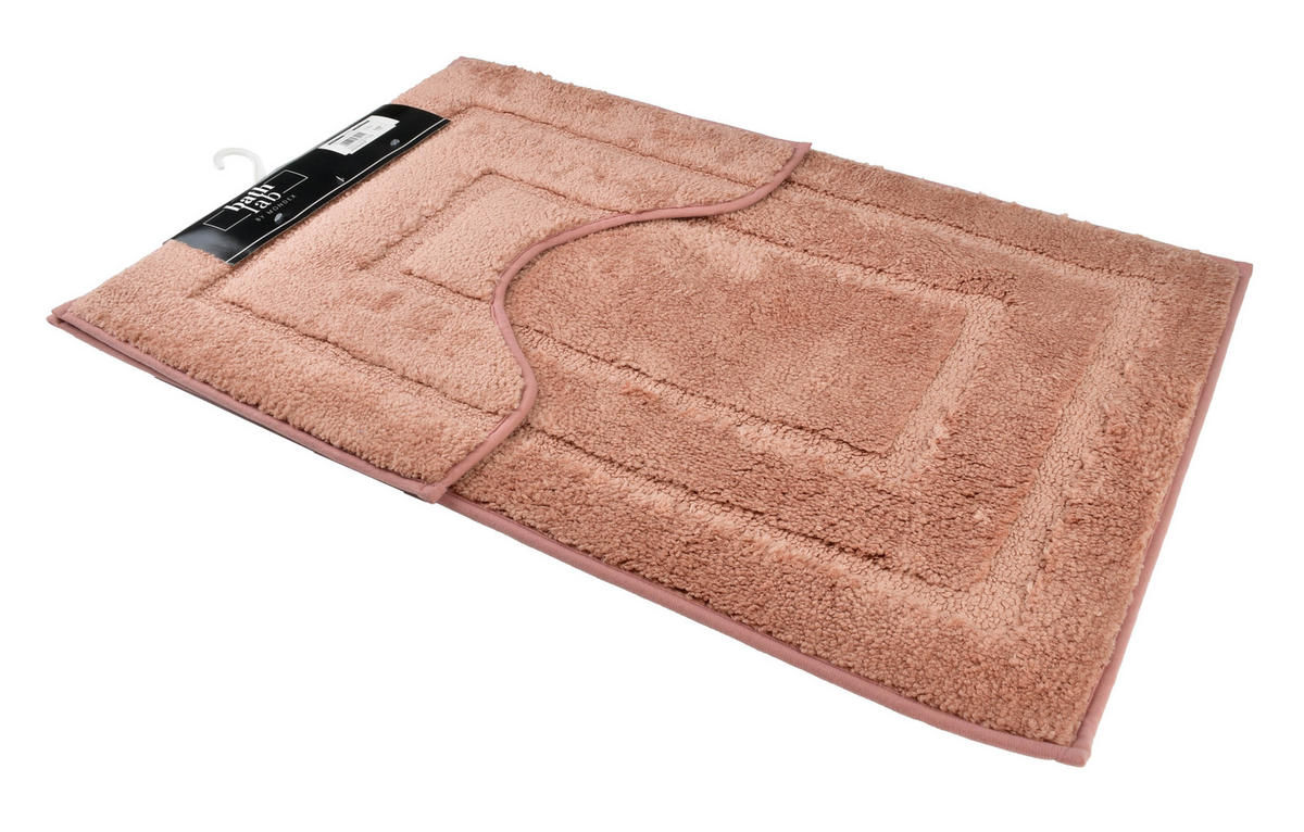 BADTEPPICH Zac Rosa 80/50/2 cm Textilien - Rosa, Textil (50/80cm) - Mondex