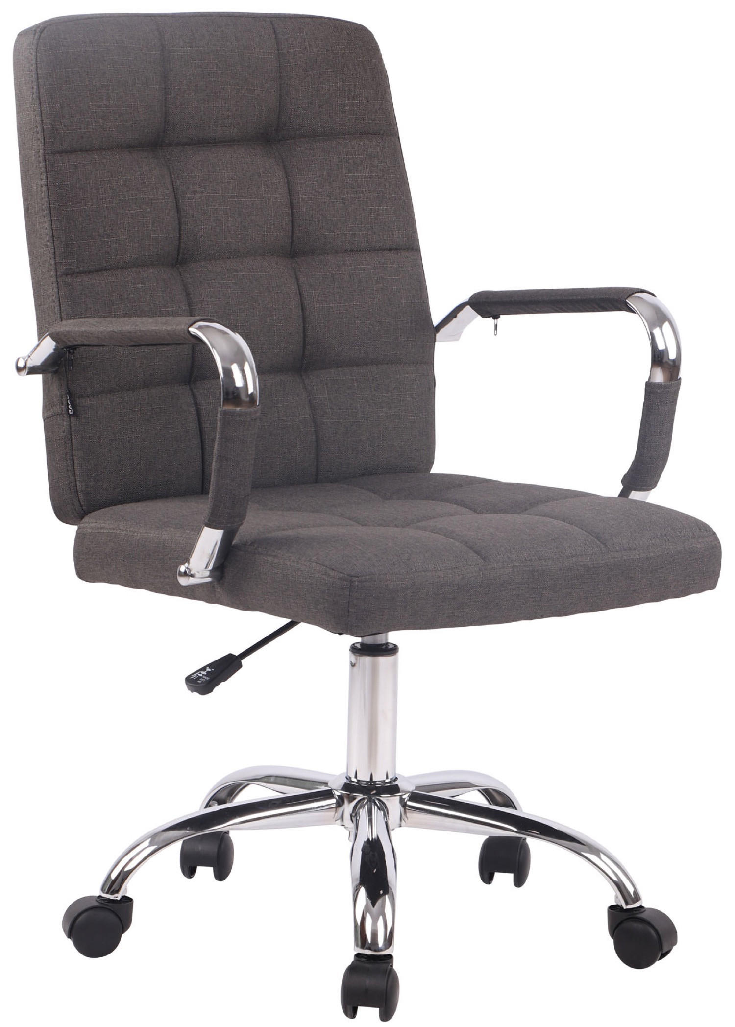 BÜROSTUHL Deal V1, Stoff Dunkelgrau - Dunkelgrau, Textil/Metall (56/104/62cm) - TPFLiving
