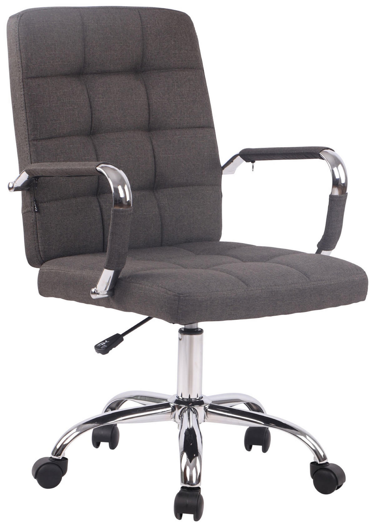 BÜROSTUHL Deal V1, Stoff Dunkelgrau - Dunkelgrau, Textil/Metall (56/104/62cm) - TPFLiving