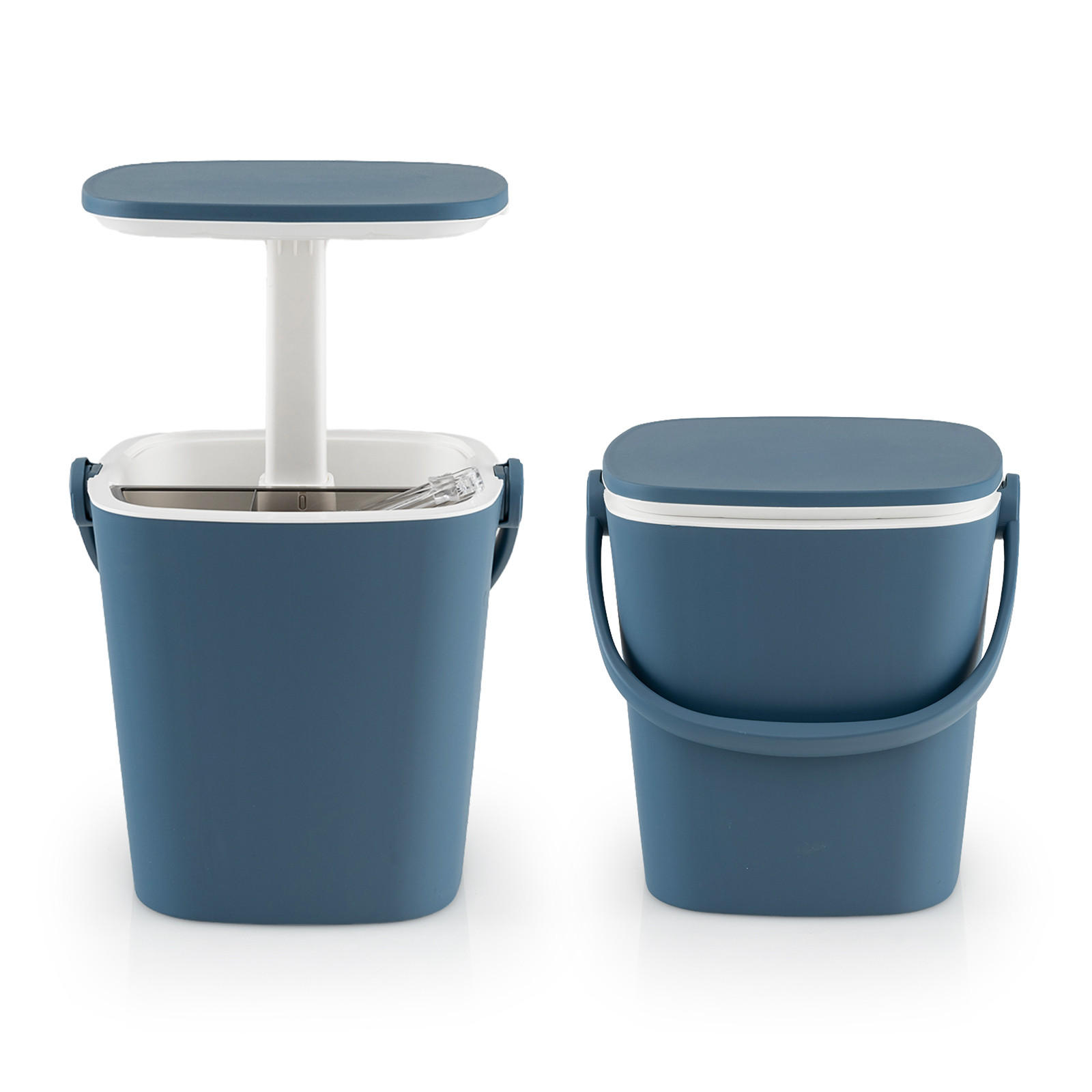 BEISTELLTISCH Blau - Blau, Kunststoff (35/34/37cm) - COSTWAY