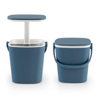 BEISTELLTISCH Blau - Blau, Kunststoff (35/34/37cm) - COSTWAY