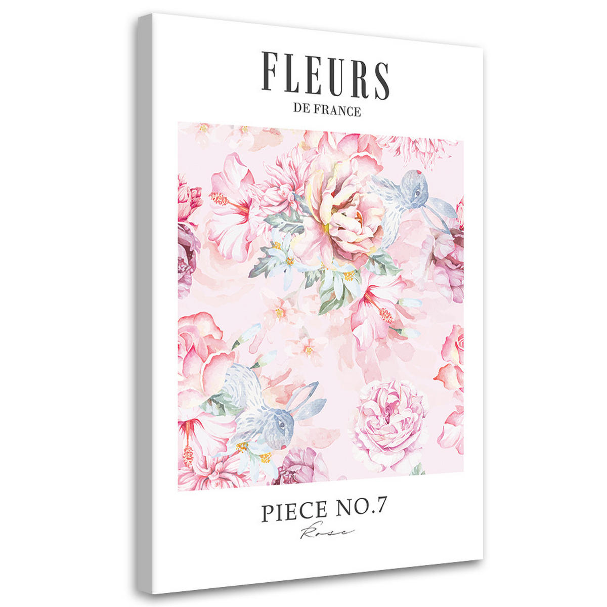 WANDBILD puderpfingstrosen shabby chic - Pink, Textil (40/60cm) - Feeby