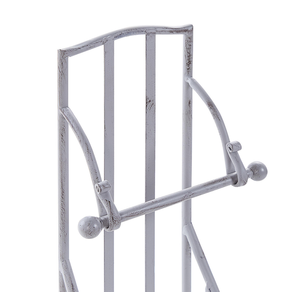 TOILETTENPAPIERSTÄNDER Metall Antik Optik grau Brisa - Grau, Metall (18/68/15cm) - Beliani