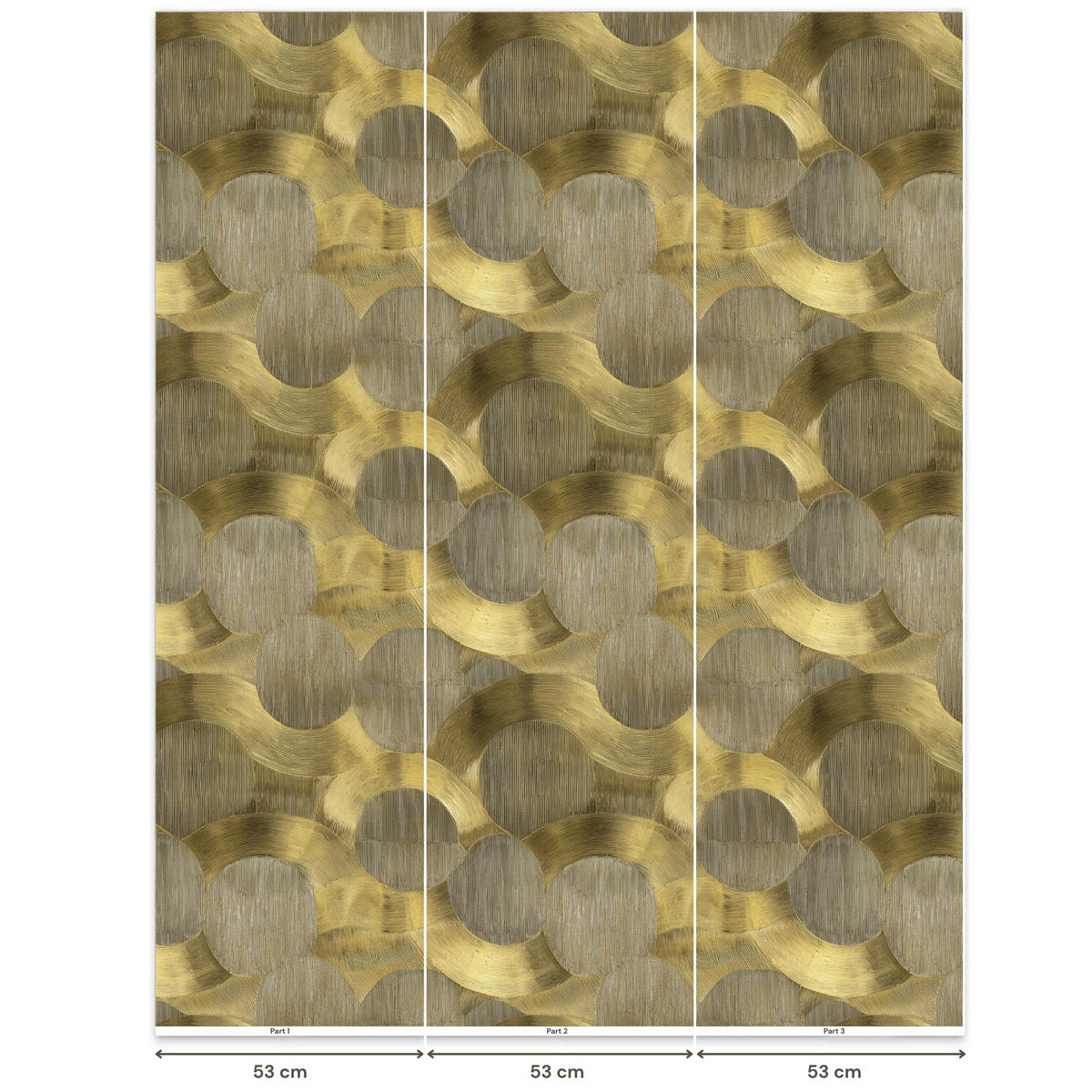 TAPETE - Modern - Geometrisch - Gold - 180x200 cm - Goldfarben, Papier (180/200cm) - OnlyWow