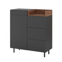 KOMMODE Anika Anthrazit 89 x 100 cm - Anthrazit, Holzwerkstoff (40/100/89cm) - Vicco