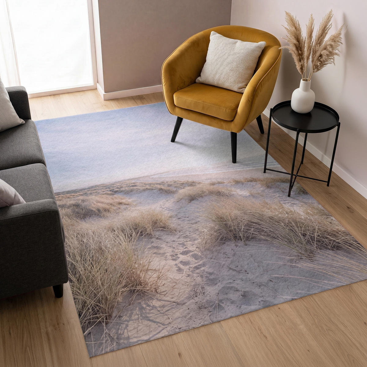 KOBERCE - Duny - Pláž - Béžová - 140x200 cm - piesková, textil/plast (140/0.4cm) - OnlyWow