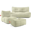 GARTENLOUNGE-SET LOVIA, Möbel-Set, Hellgrün/Weiß - Hellgrün, Textil - KONSIMO®