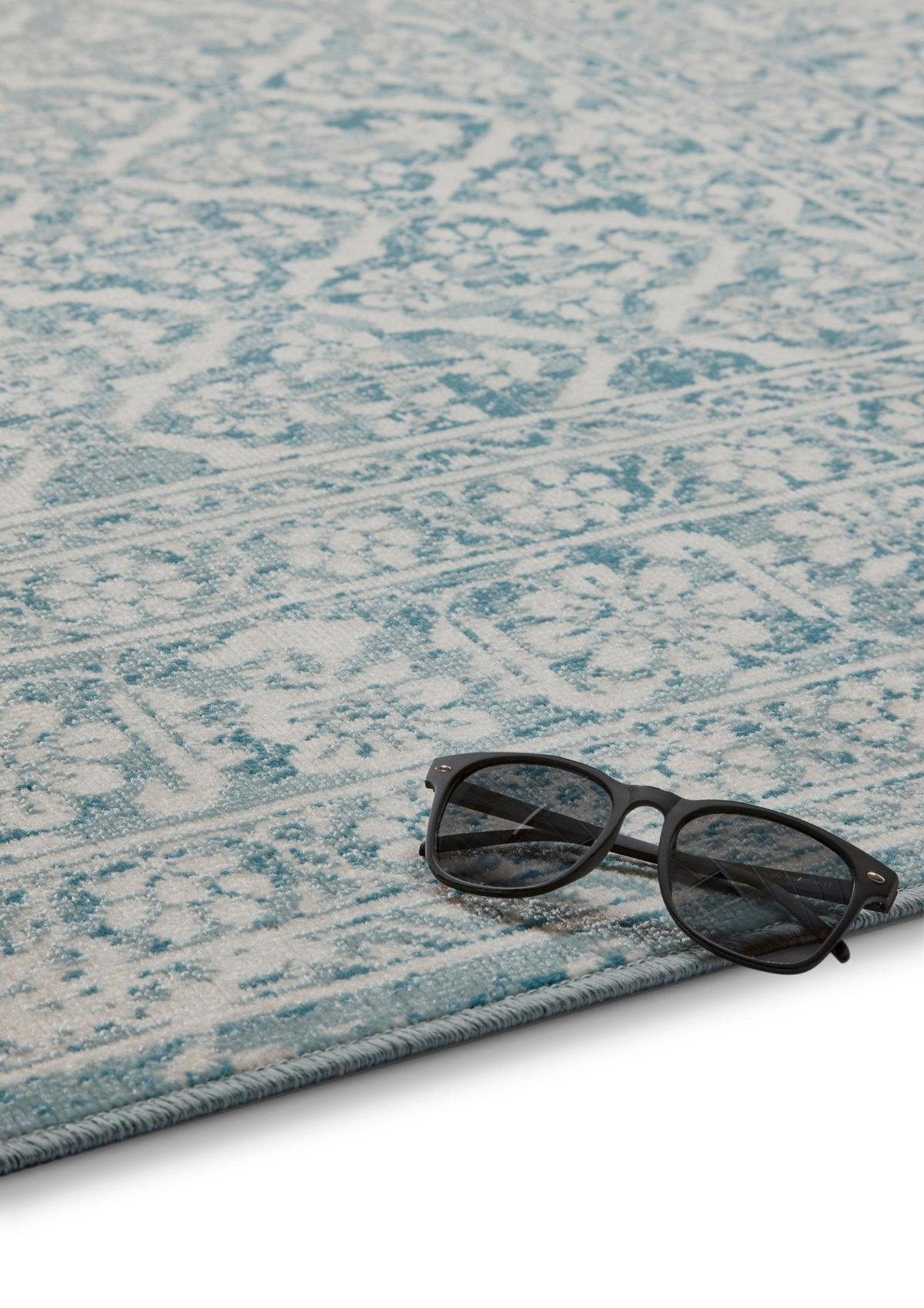DESIGN Teppich im Vintage Stil blau - Blau, Textil (120/170cm) - AFK Living