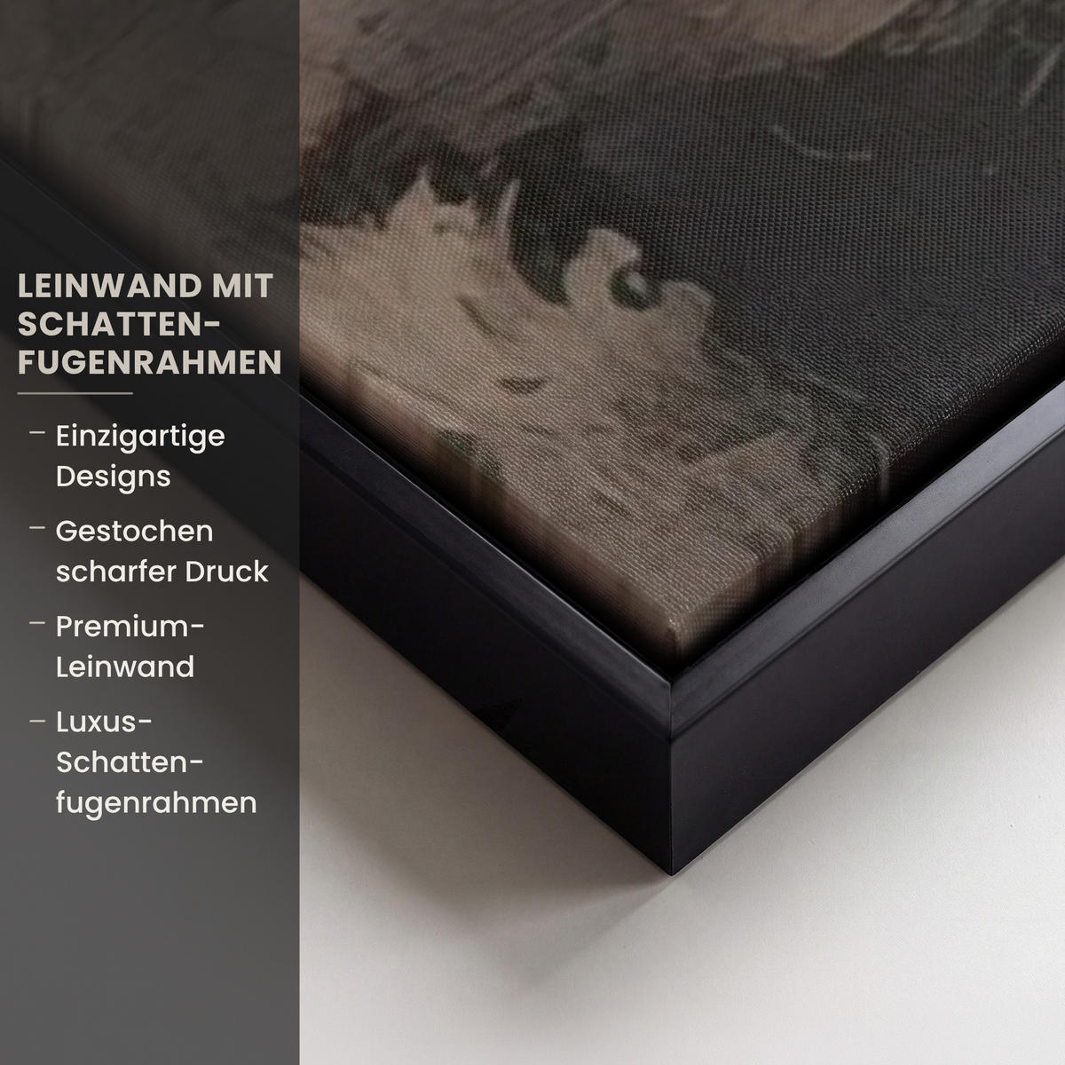 LEINWAND Bilder mit Rahmen - Farbe - Abstrakt - Beige - Kunst - 140x90 - Greige, Textil (140/90cm) - MuchoWow