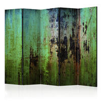 PARAVENT Beidseitig Bedruckter 5-tlg 225x172 cm Abstraktion - Grün, Holz/Textil (225/172/3cm) - Muralo