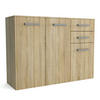 KOMMODE SCALINI 113/82/33 cm mit 2 Schubladen 3 Türen Sonoma Eiche - Sonoma Eiche, Holzwerkstoff (113/82/33cm) - MASSENO