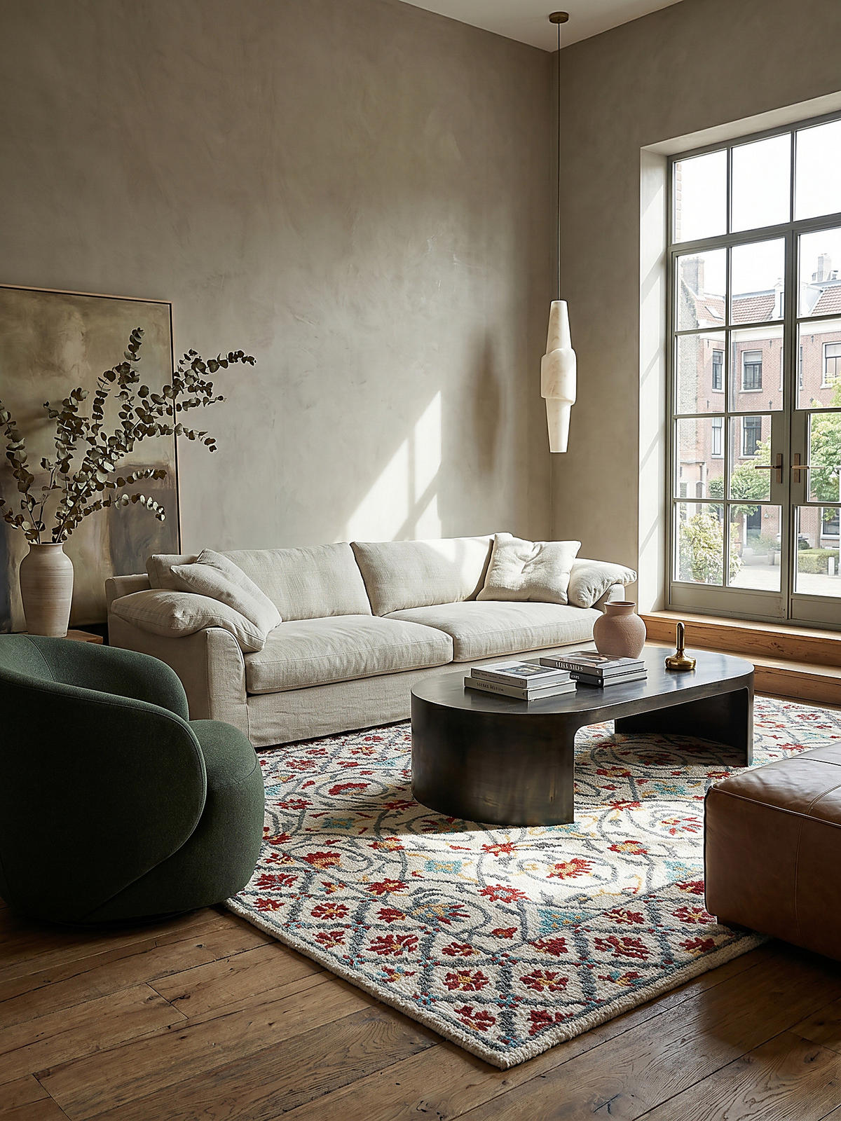 WOLLTEPPICH Orientmuster Floral Suzani, Wohnzimmer Rot-Blau Rechteckig 160x230 - Rot, Textil (230/160cm) - KADIMA DESIGN