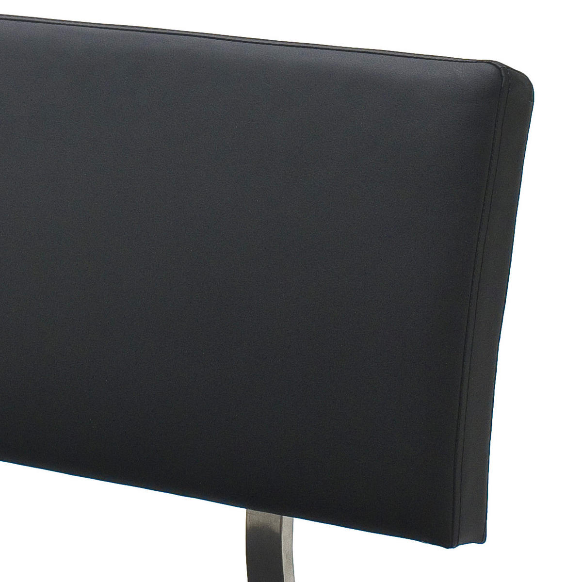SITZBANK - Metall / Kunstleder - Schwarz, Kunststoff/Metall (175/86/59cm) - home24