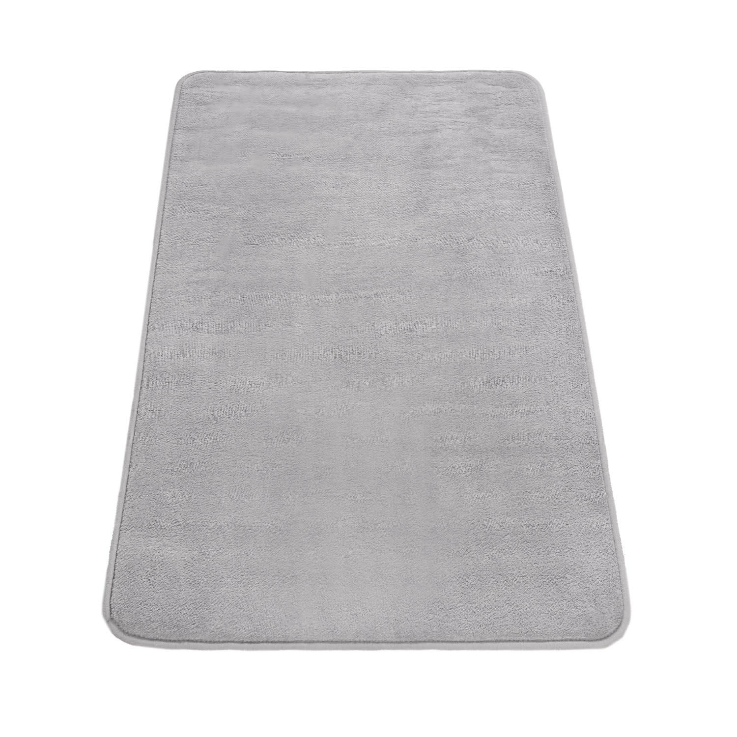 FLACHWEBTEPPICH Waschbar handgewebt, einfarbig, Grau, 60 x 100 cm - Grau, Textil (100/60cm) - KADIMA DESIGN