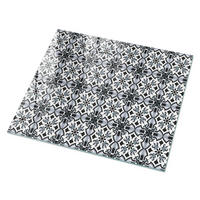 GLASPLATTE 80x60 cm – Klassisches Muster - Schwarz, Glas (0.4/80/60cm) - ArtPrintCave