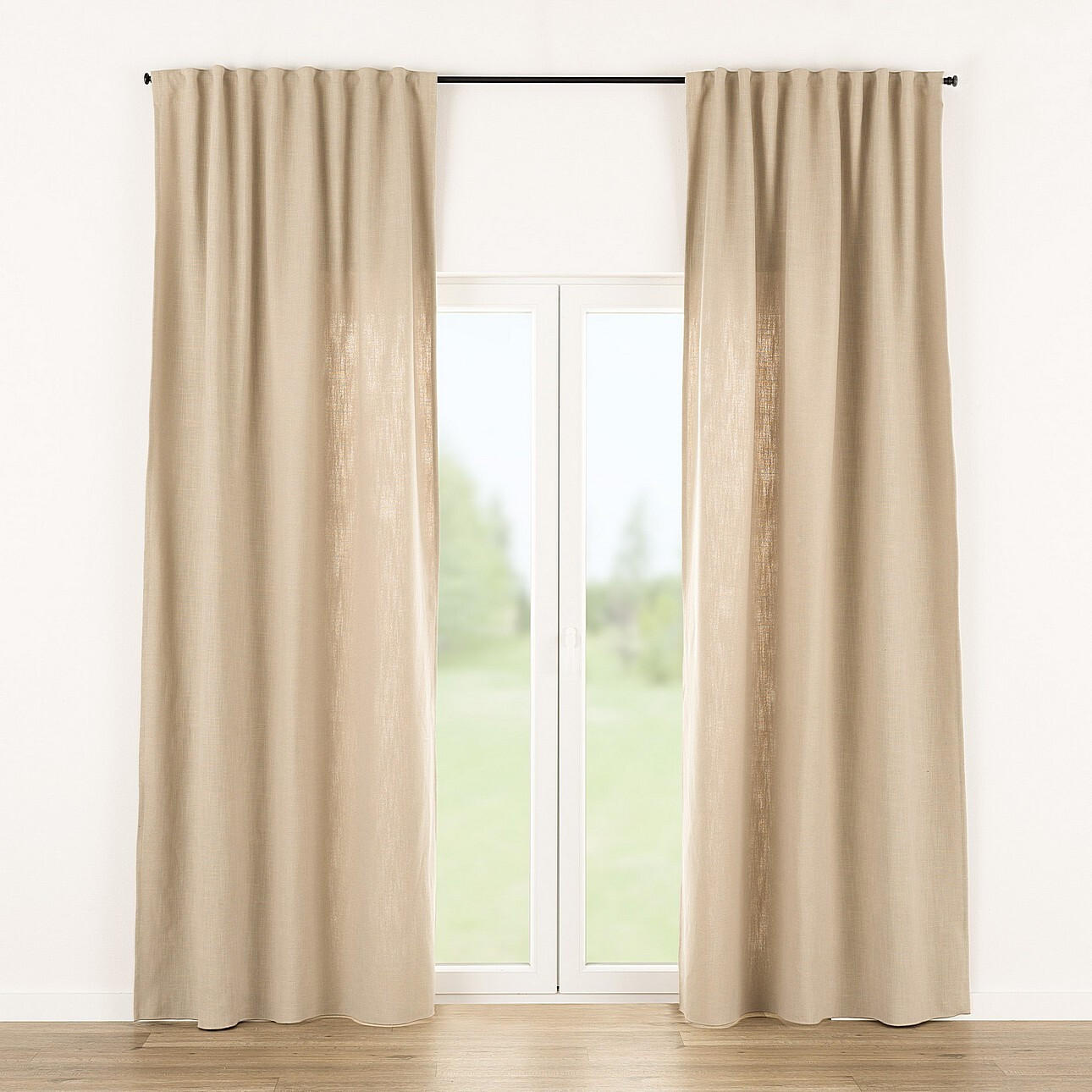 FERTIGVORHANG mit Schlaufenband sand 140 x 280 cm - Sandfarben, Textil (140/280cm) - Dekoria