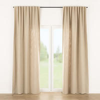 FERTIGVORHANG mit Schlaufenband sand 140 x 280 cm - Sandfarben, Textil (140/280cm) - Dekoria