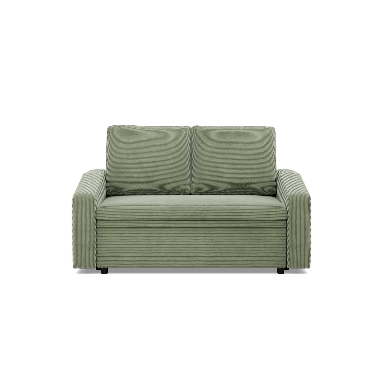 SOFA 2-SITZER MIT SCHLAFFUNKTION NEO, Cord - Grün - Salbeigrün, Textil (148/90/87cm) - Mebligo