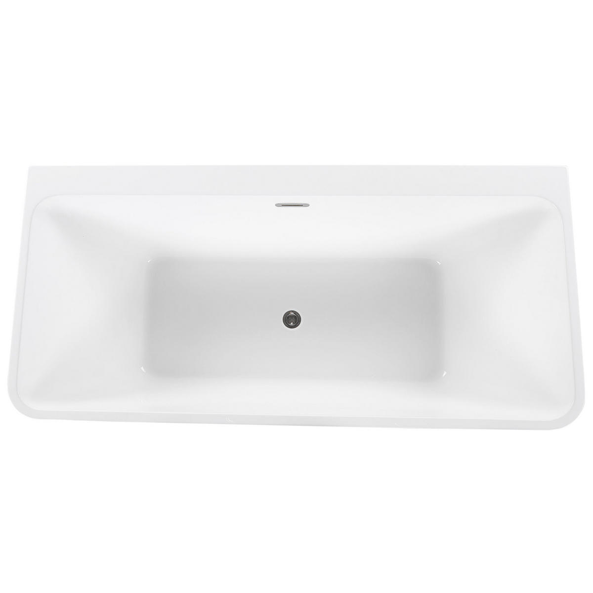 BADEWANNE 80x170x60 cm schwarz Hassel - Schwarz, Kunststoff (80/60/170cm) - Beliani