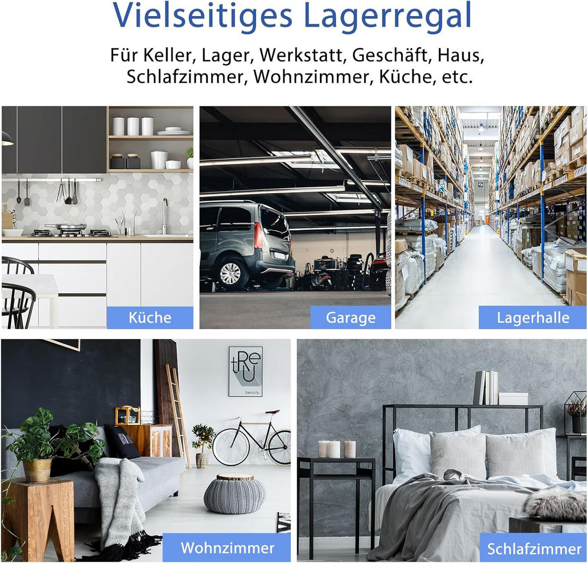 LAGERRGAL Blau - Blau, Holz (30/150/75cm) - COSTWAY