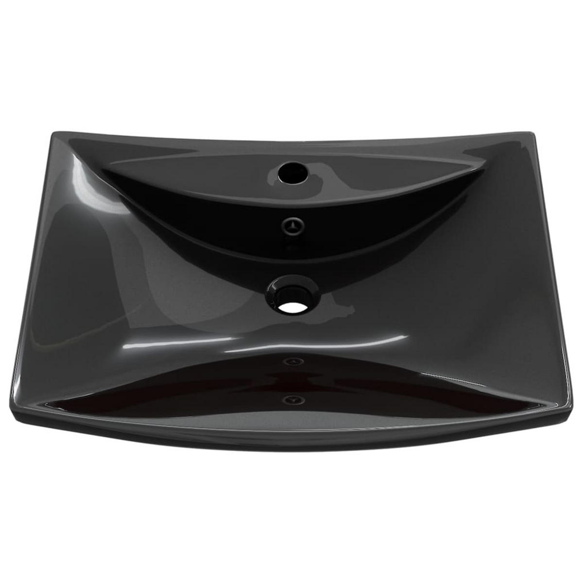 WASCHBECKEN Kozlowski 60/44/17 cm - Schwarz, Keramik (60/17/44cm) - Nettlife