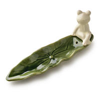 RÄUCHERSTÄBCHENHALTER Frosch 20x5,5x7,5cm Grün/Grau Keramik - Grau/Grün, Keramik (7/5.5/21cm) - Mondex