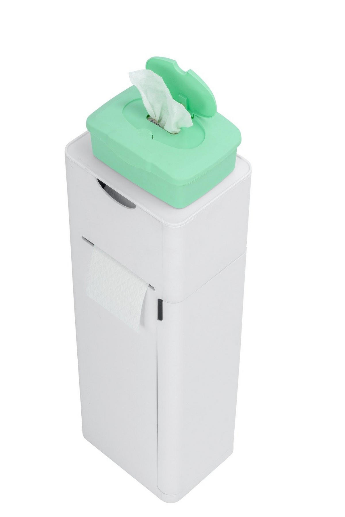 TOILETTENPAPIER- und Toilettenbürstenhalter Imon 20/15/58 cm - Weiß, Kunststoff (15/58/20cm) - Wenko